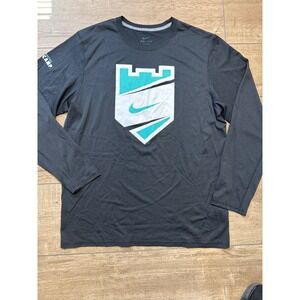Nike Dri-FIT Long Sleeve T-Shirt Men's Black‎ Graphic Training